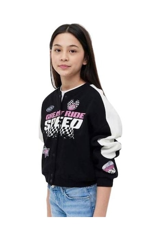 Speed Kız Çocuk Kolej Hırka Siyah