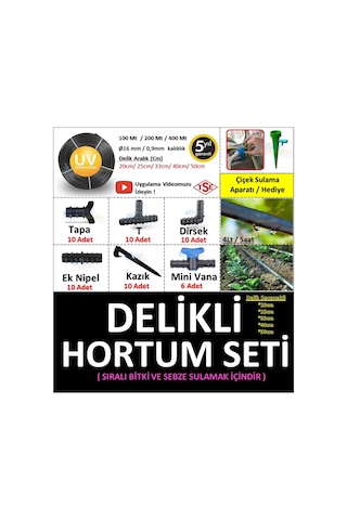16Mm Mgf Damla Sulama Hortumu Sistemi Ve Ek Parçaları Boru Seti