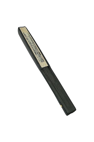 Çin Bambu Keten Kumaş Yelpaze 03bsc Siyah Büyük Boy 60cm No.3s Adet-1