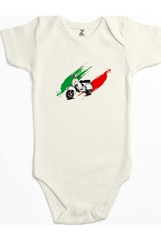 Zepplin Giyim Vespa İn Italy Sarı Bebek Body Zıbın