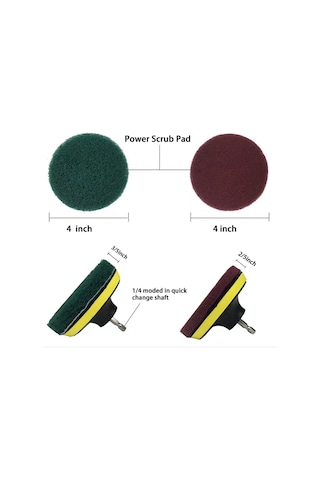 Yaozixa 40 Parçalı Elektrikli Matkap Fırçası İç Klima Çıkışı Temizleme Fırçası Araba Lastiği Temizleme Araba Yıkama Fırçası Cila