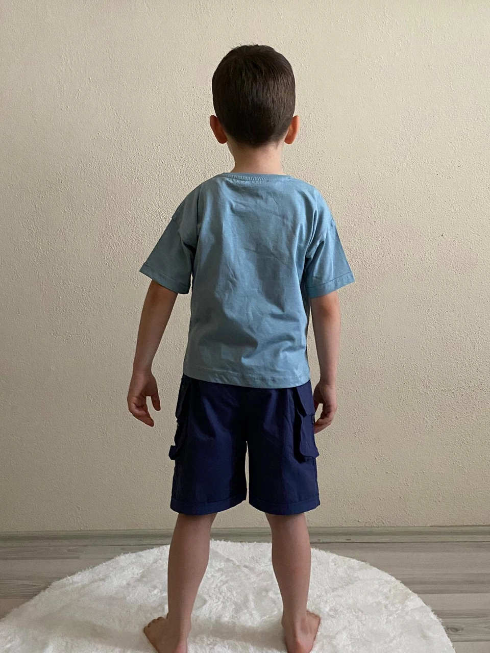 Cg Kids Lacivert Kargo Cep Şort Detaylı Kaliteli Kumaş Erkek Çocu Lacivert