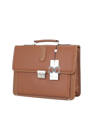 Case Club 2011 Evrak Tipi Erkek El Ve Omuz Çantası Taba