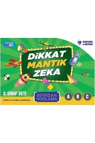 Curious & Genius 3. Sınıf Sıfırdan Kodlama Seti 3 Kitap