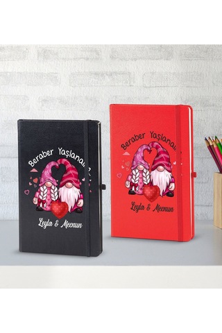 Bk Gift Kişiye Özel Sevgili Temalı 2 Li Defter Seti, Sevgiliye Hediye, Sevgililer Günü Hediyesi, Doğum Günü Hediyesi-13 Çok Renkli