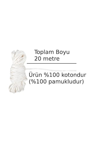Fırında Et Tavuk Hindi Pişirme İpi Sosiz Sucuk Yapım İpliği Çok Amaçlı Mutfak İp Boy Tek Parça 20 Me Sku: Smg8690010341655