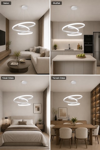 AvizeGO Lina Led Sarkıt Avize Beyaz Işık