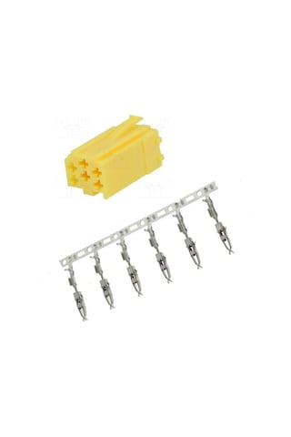 Mini İso Soket Sarı 6 Pin