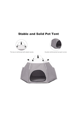 Geeroyoo Oksford Kumaşlı Suya Dayanıklı Katlanabilir Evcil Hayvan Çadırı