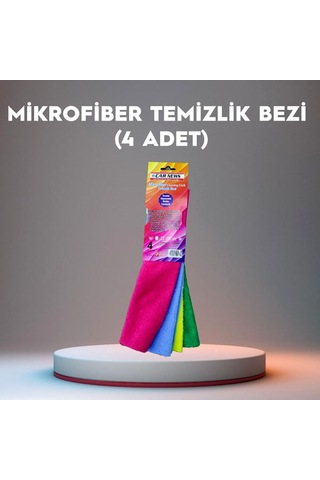 Car News Mikrofiber Temizlik Bezi 4 Lü Çok Renkli