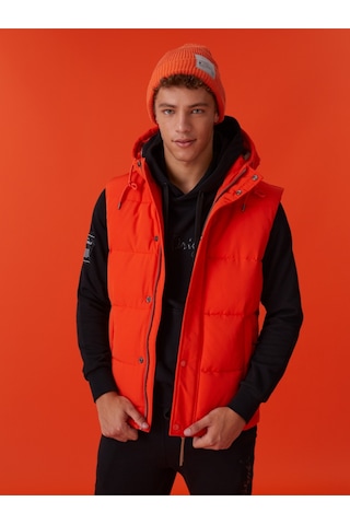 Regular Fit Erkek Yelek Turuncu