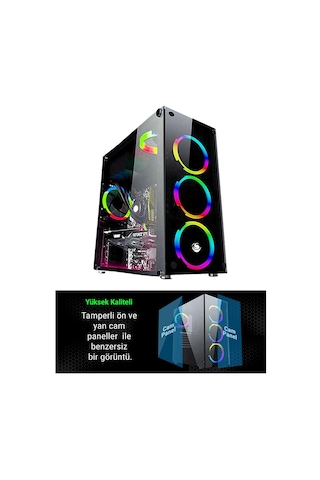 Zeiron SP01 i5-3470 8 GB 1 TB SSD GT 730 23.8" Free Dos Curved Masaüstü Oyuncu Bilgisayarı
