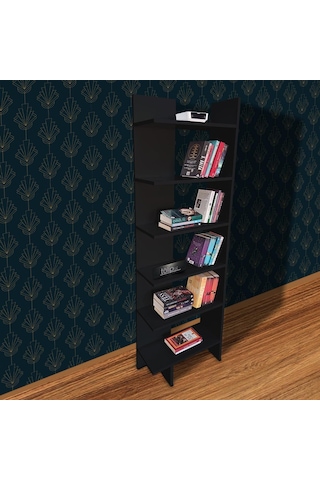 6 Raflı Köşe Kitaplık Dekoratif Köşe Kitaplığı Tlpk03s 001
