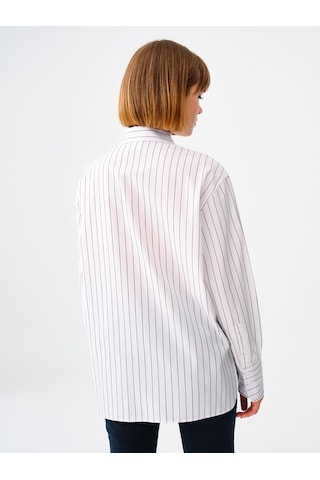 LOFT Loose Fit Kadın Gömlek U.kol Lf2037096 Q1.v1 Beyaz
