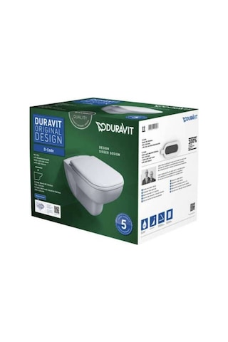 Duravit - D-code Kanalsız Rimless Asma Klozet Yavaş Kapanır Kapak Dahil - 45703920a1- Diğer
