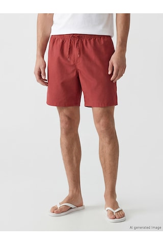 Lcw Swımwear Kırmızı Kısa Boy Erkek Deniz Şortu