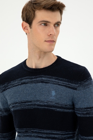U.S. Polo Assn. Erkek Slim Fit Bisiklet Yaka Saks Kazak 50293115-VR032