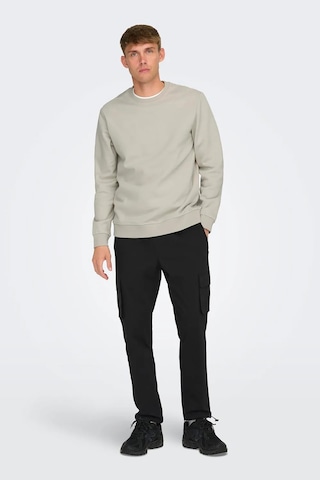 Only & Sons Erkek Onscommon Slim Fit Beli Lastikli Ve Bağlamalı Pamuklu Kargo Pantolon 22029750 Siyah Siyah