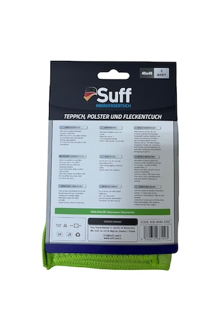 Lavanta Mikrofiber Halı, Koltuk Ve Zor Kirler Temizlik 40 X 40 Cm, Yeşil