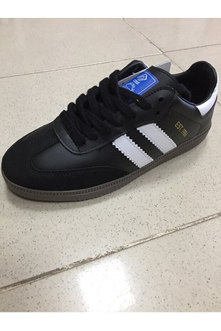 Cool Angola Unisex Genç Kauçuk Taban Sneaker Spor Ayakkabı Siyah / Beyaz Beyaz