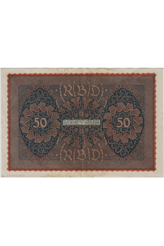Almanya 50 Mark 1919 Reıhe 1. Weimar Cumhuriyeti Dönemi Çok Çok Temiz+