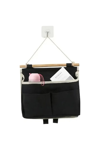 Xiyyadms Duvarlı Oxford Kumaş Organizer, 25x6x23 Cm Siyah, Kozmetik Ve Aksesuar Depolama, Ev Ve Banyo İçin Boşluk Tasarrufu