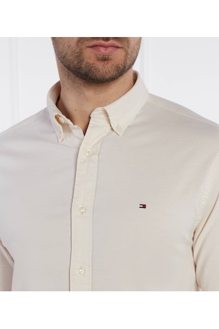 Tommy Hilfiger Erkek Regular Fit Pamuklu Gömlek Ekru