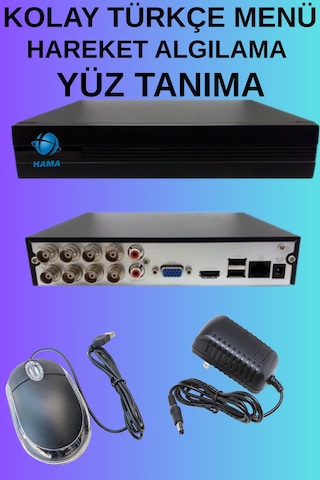 Snrelk Hama 6 Kameralı Gece Renkli Dış Mekan 320 Gb Güvenlik Kamerası Sistemi