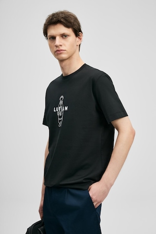 Lufian Simbad Modern Grafik Erkek T-shirt 111020307 Siyah