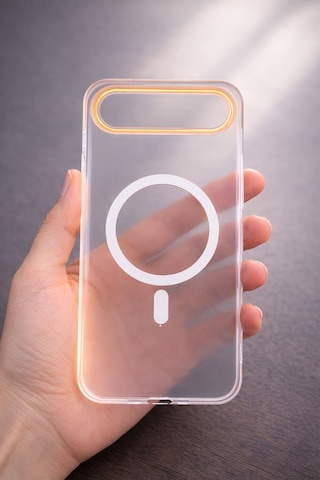 Apple Uyumlu iPhone 17 Air Magsafe Wireless Şarj Özellikli Mat Sert Arka Kapak Kılıf Beyaz