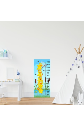 Çocuk Odası Bebek Odası Boy Ölçer Boy Cetveli Sticker Ördekler
