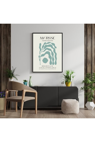 Matisse Turuncu Ve Yeşil'in Büyüsü Duvar Tablosu Çerçeveli 3'lü Set Siyah Renk 21 X 30 Boyut/ebat