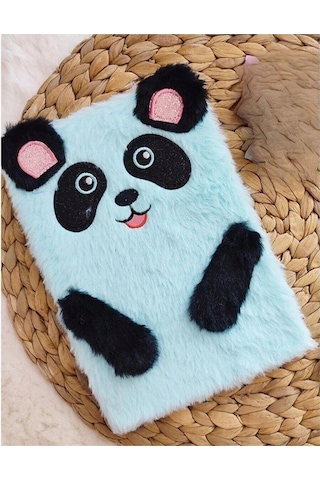 Peluş Çizgili Sevimli Panda Tasarımlı  Defter