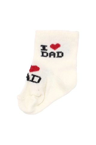 Bebegen Erkek Bebek Mavi Beyaz Ekru İ Love Dad 6'li Çorap Set 0-6 Ay Çok Renkli