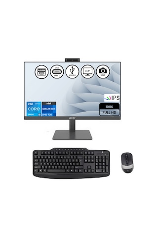 Axer AX24H4 i5 14400 16 GB 500 GB SSD 23.8" Free Dos AIO Masaüstü Bilgisayar