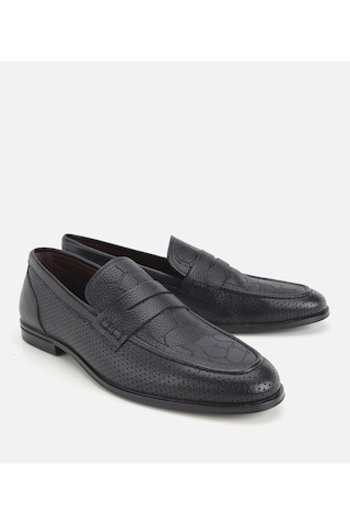 Hotiç Erkek Deri Siyah Yumuşak Dokulu Baskılı Klasik Loafer 02ayh329690a100 02ayh329690a100
