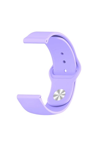 Ekılıf - Xiaomi Mi Watch Color Uyumlu - Kordon 22mm Silikon Kordon Krd-11 - Lila