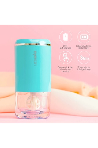 Springsun Otomatik Ultrasonik Lens Temizleyici - Göz Lensleri, Gözlük Ve Mücevherler İçin Sağlıklı Temizlik - Mavi