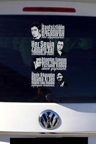 Kurtlar Vadisi Arka Cam Sticker Set 40 20 Cm7332
