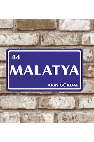 Kişiye Özel Metal Plaka Malatya 44 Retro Poster (29X15)