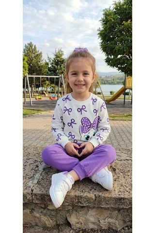 Carnaval Wear Kedili Kız Çocuk Takım Mor