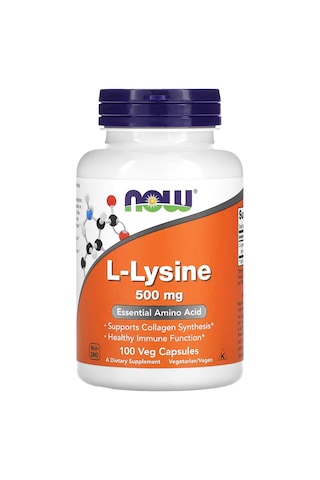Now Foods L-lysine Lizin 500 Mg 100 Veg Caps Aromasız