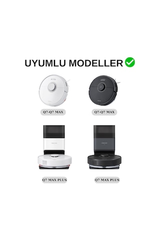 Roborock Q7 Max Beyaz Uyumlu Fırça Filtre Mop Seti-10 Parça