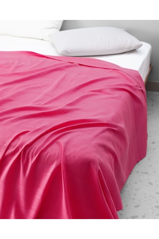 Madame Coco Mathilda King Size %100 Pamuk Karde Düz Pike Takımı - Fuşya 8684427309254 Çok Renkli