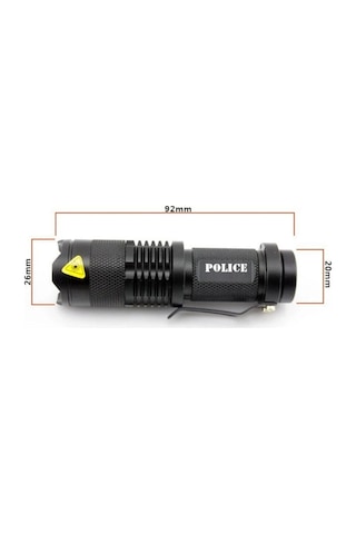 Cree Q5 Led Zoomlu Pilli Mini Feneri 14500 Pil İle Çalışma Özelliği Çok Renkli