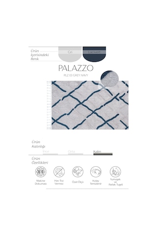 Cool Halı Palazzo Gri Mutfak Halısı Yumuşak Bukle Tezgah Önü Leke Tutmaz Kabartmalı İskandinav Halı