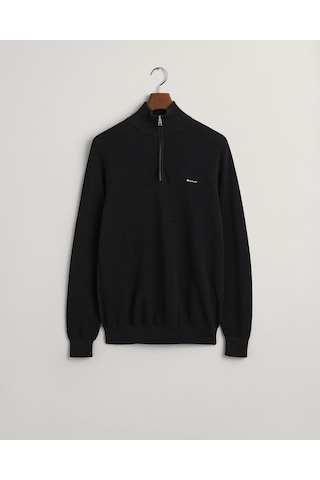Gant Erkek Siyah Regular Fit Yarım Fermuarlı Kazak-10746 5-siyah