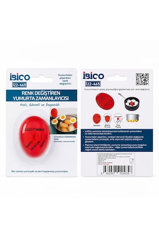 Yumurta Pişirme Zamanlayıcı Renk Değiştiren Kıvamlayıcı Sert - Orta - Yumuşak İ22-465 Açık Bej