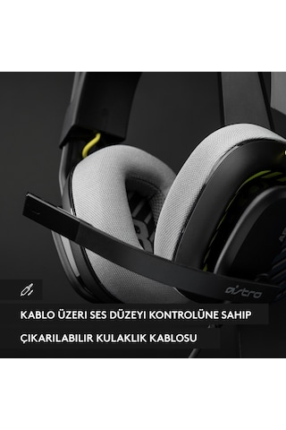 Logitech Astro A10 Kablolu Playstation Için Oyuncu Kulaklığı, Siyah