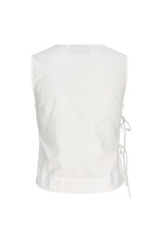 Jack & Jones Kadin Baglama Detayli Kolsuz Asimetrik Üst - Alia - 12287870 Blanc De Blanc